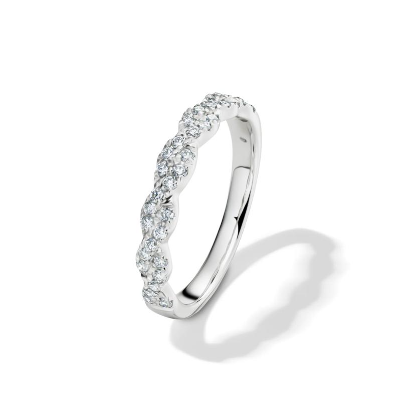 Lab Grown Diamond Twist Band in 10K White Gold &#40;1/3 ct. tw.&#41; – Image 4 of 4