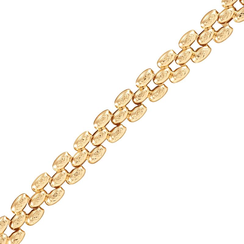 Polished Diamond-Cut Stampato Panther Chain in 14K Yellow Gold, 18&rdquo;  – Image 2 of 3