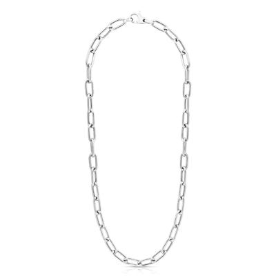 Paperclip Chain Necklace in Sterling Silver, 18"