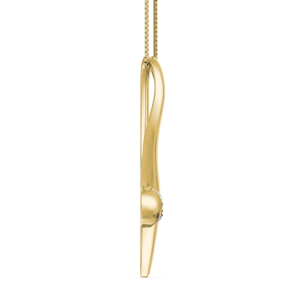 Diamond Pendant in 14K Yellow Gold (1/5 ct. tw.) – Image 2 of 3
