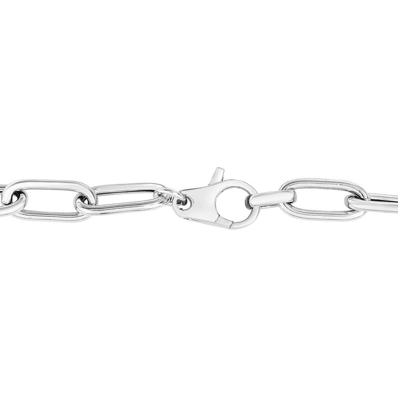 Paperclip Chain Bracelet in Sterling Silver, 7.5&quot; – Image 2 of 2