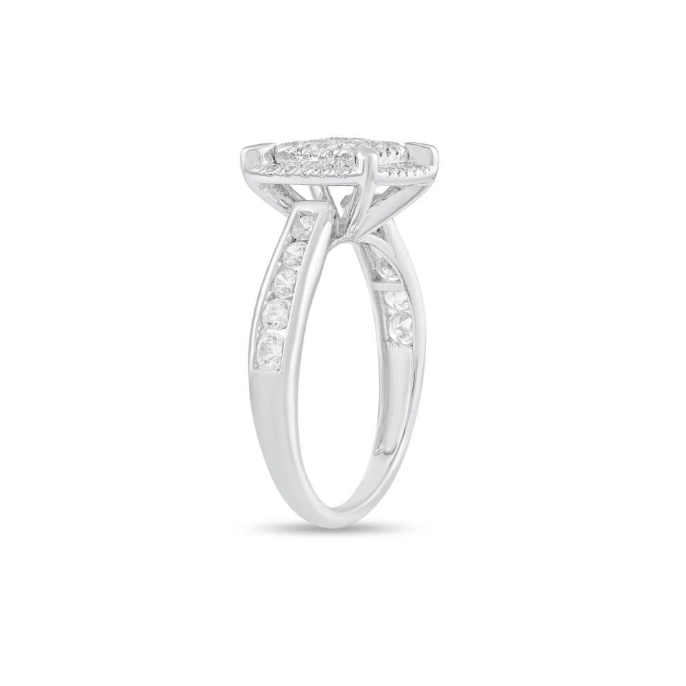 Diamond Square Composite Ring in 10K White Gold (1 ct. tw.) – Image 3 of 4