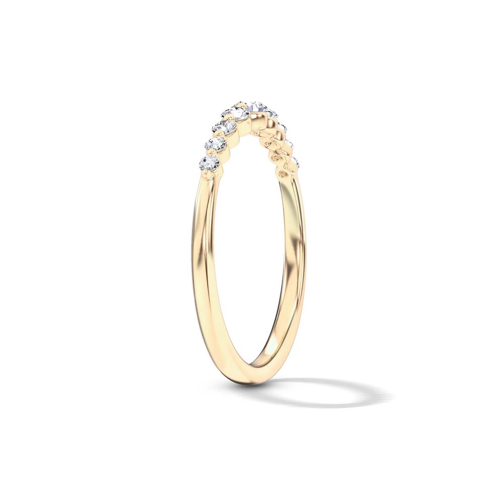 Lab Grown Diamond Graduated Single Prong Stack Band in 10K Yellow Gold (1/5 ct. tw.) – Image 3 of 4