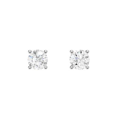 Lab Grown Diamond Round Solitaire Stud Earrings in 10K Yellow Gold (3/4 ct. tw.)
