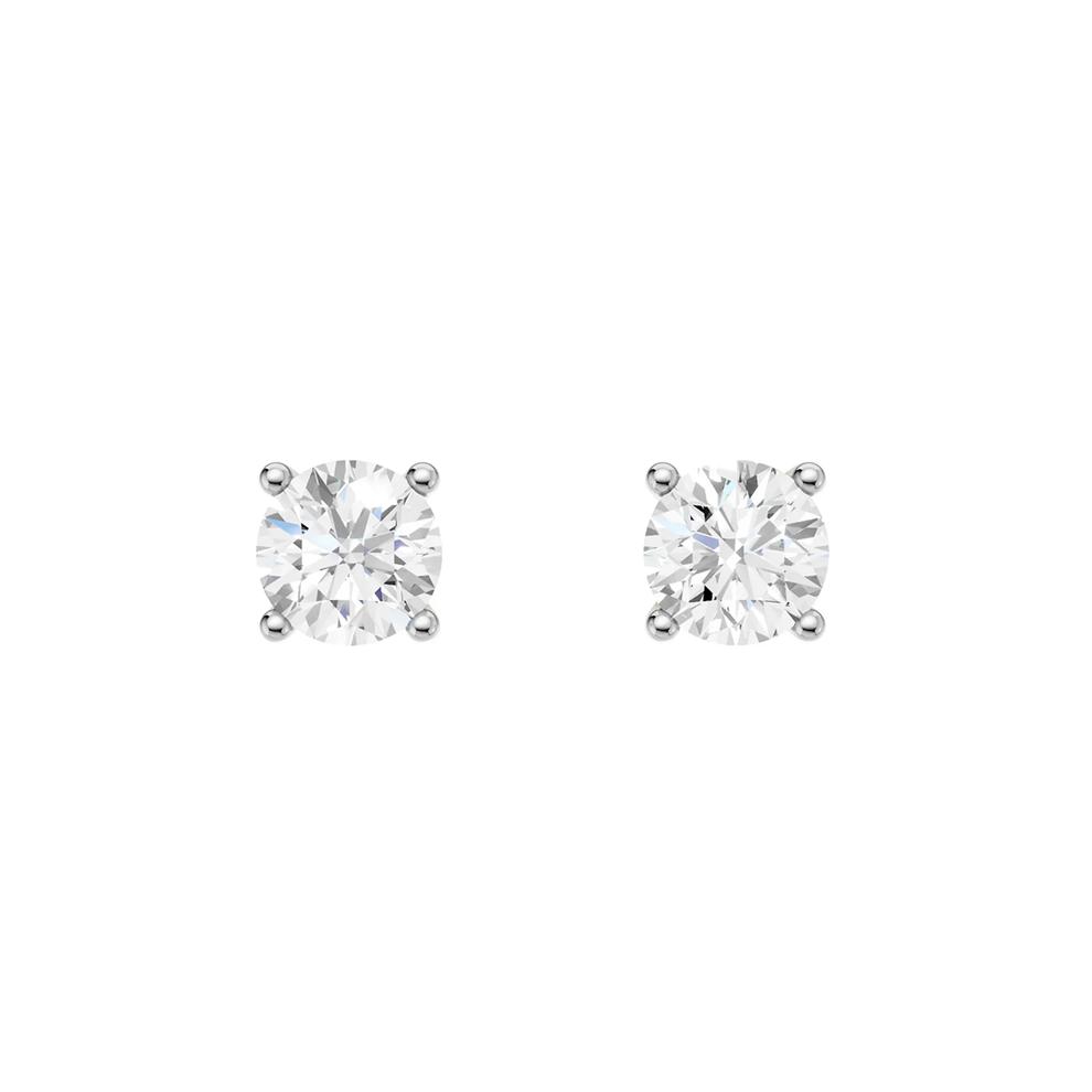 Lab Grown Diamond Round Solitaire Stud Earrings in 10K Yellow Gold (3/4 ct. tw.) – Image 1 of 2