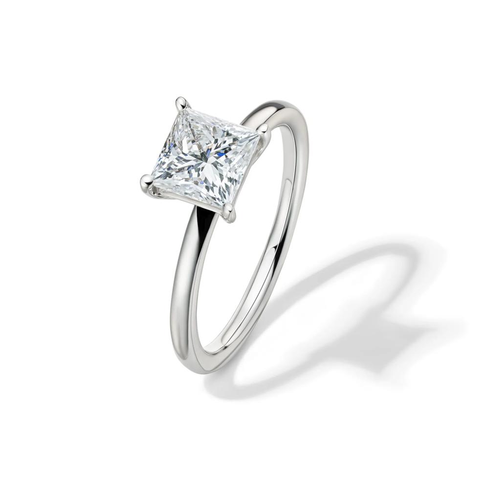 Lab Grown Diamond Princess-Cut Solitaire Engagement Ring in Platinum (1 1/2 ct.) – Image 4 of 4