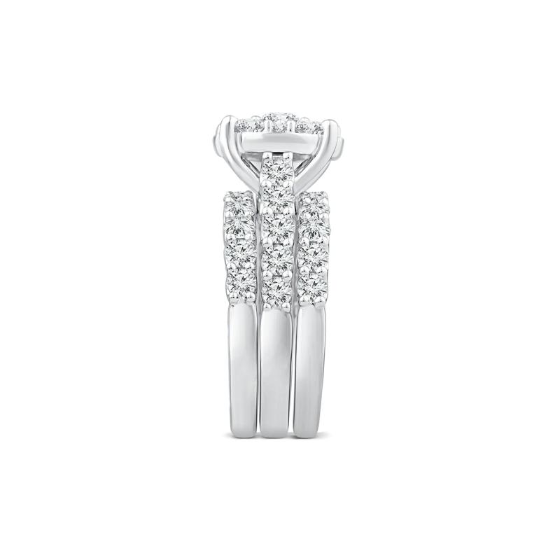 Diamond Composite Center Bridal Set in 10K White Gold &#40;4 ct. tw.&#41; – Image 3 of 3