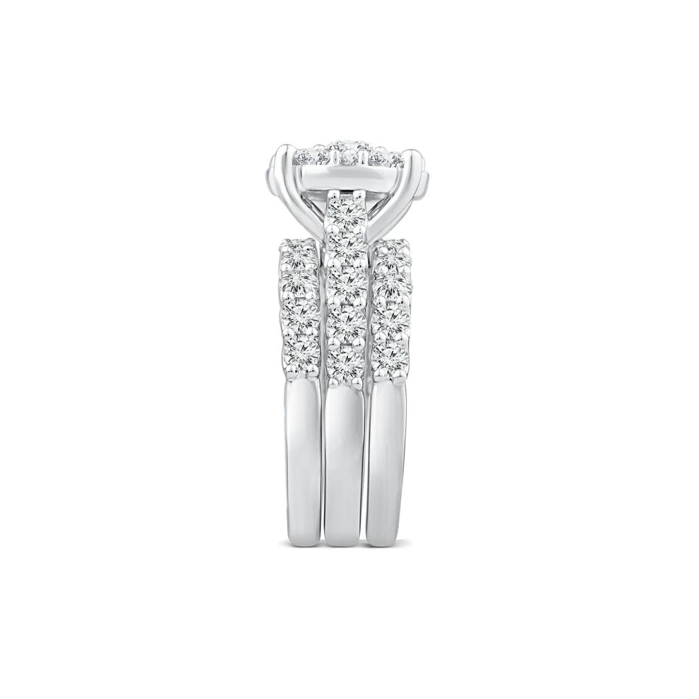 Diamond Composite Center Bridal Set in 10K White Gold (4 ct. tw.) – Image 3 of 3