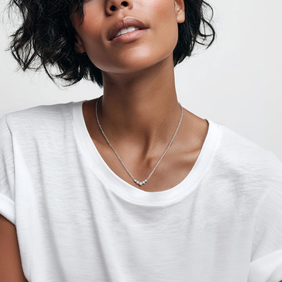 1 ct. tw. Diamond Necklace in 14K White Gold – Image 5 of 5