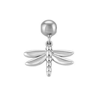 Dragonfly Bead Charm in Sterling Silver