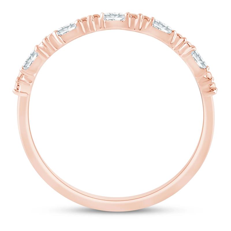 Diamond Accent Stack Band in 10K Rose Gold – Image 2 of 3