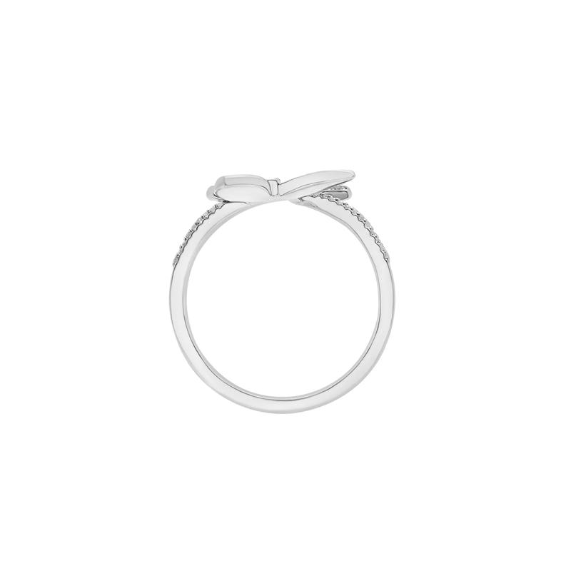 Black and White Diamond Butterfly Ring in Sterling Silver &#40;1/2 ct. tw.&#41; – Image 2 of 5