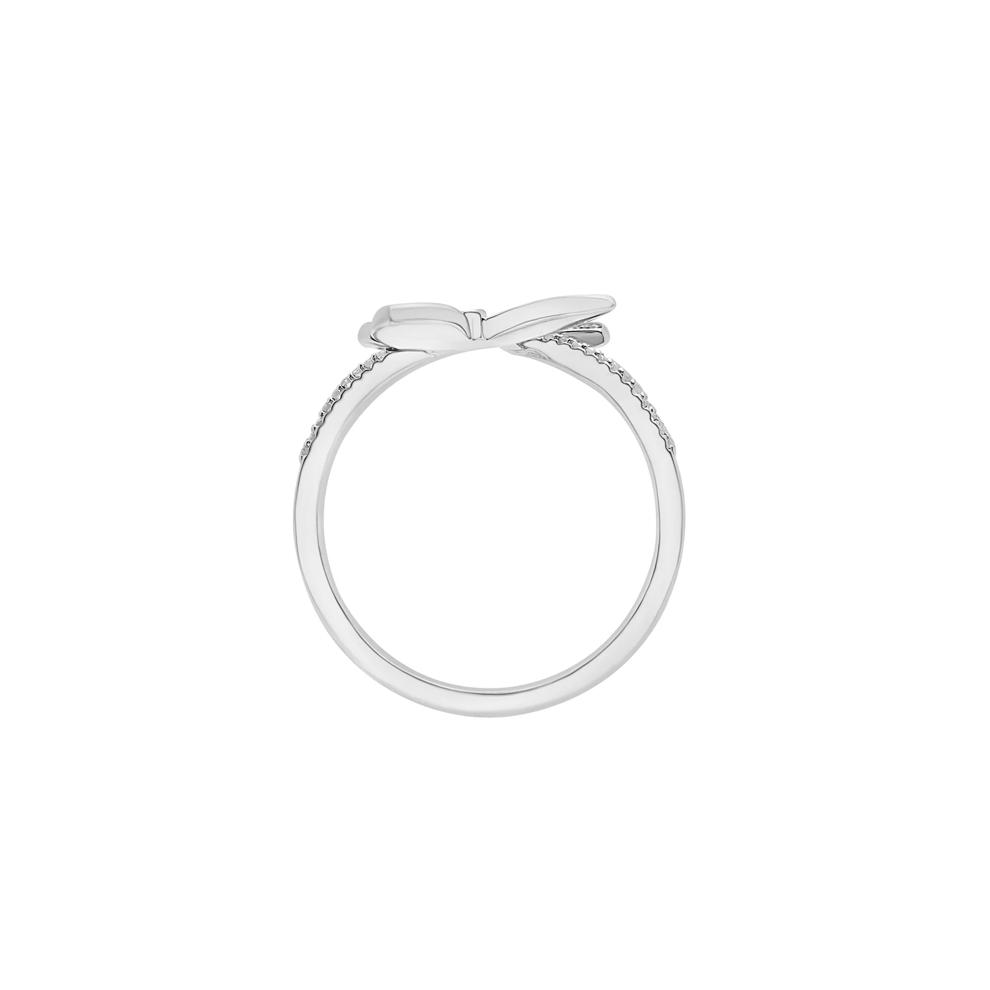 Black and White Diamond Butterfly Ring in Sterling Silver (1/2 ct. tw.) – Image 2 of 5