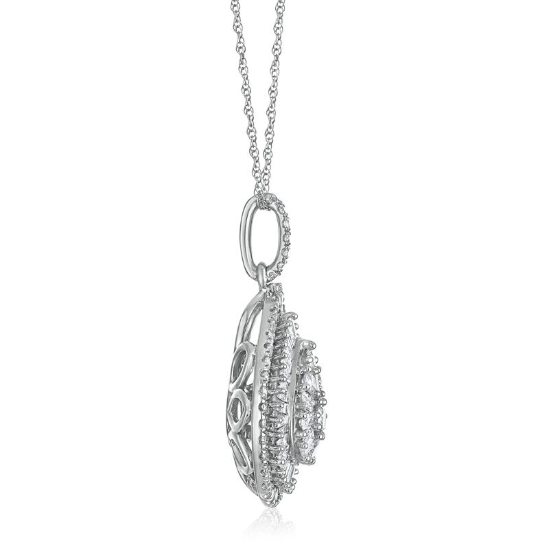 Diamond Pendant in 10K White Gold &#40;1 ct. tw.&#41; – Image 2 of 3