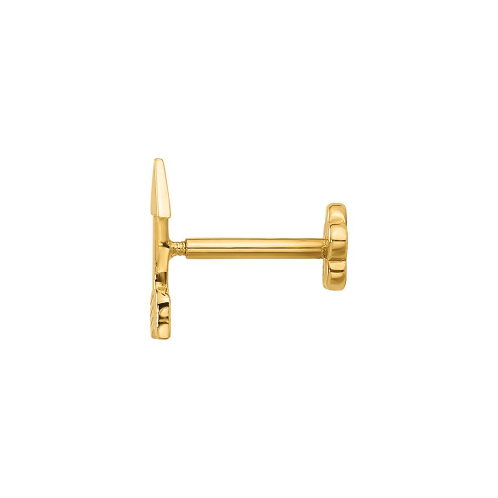 Polished Arrow Cartilage Jewelry in 14K Yellow Gold, 18 Gauge – Image 2 of 3