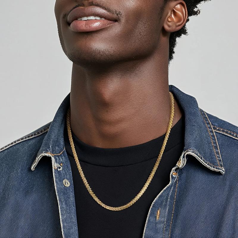 Franco Chain in 14K Yellow Gold, 22&quot; – Image 4 of 4