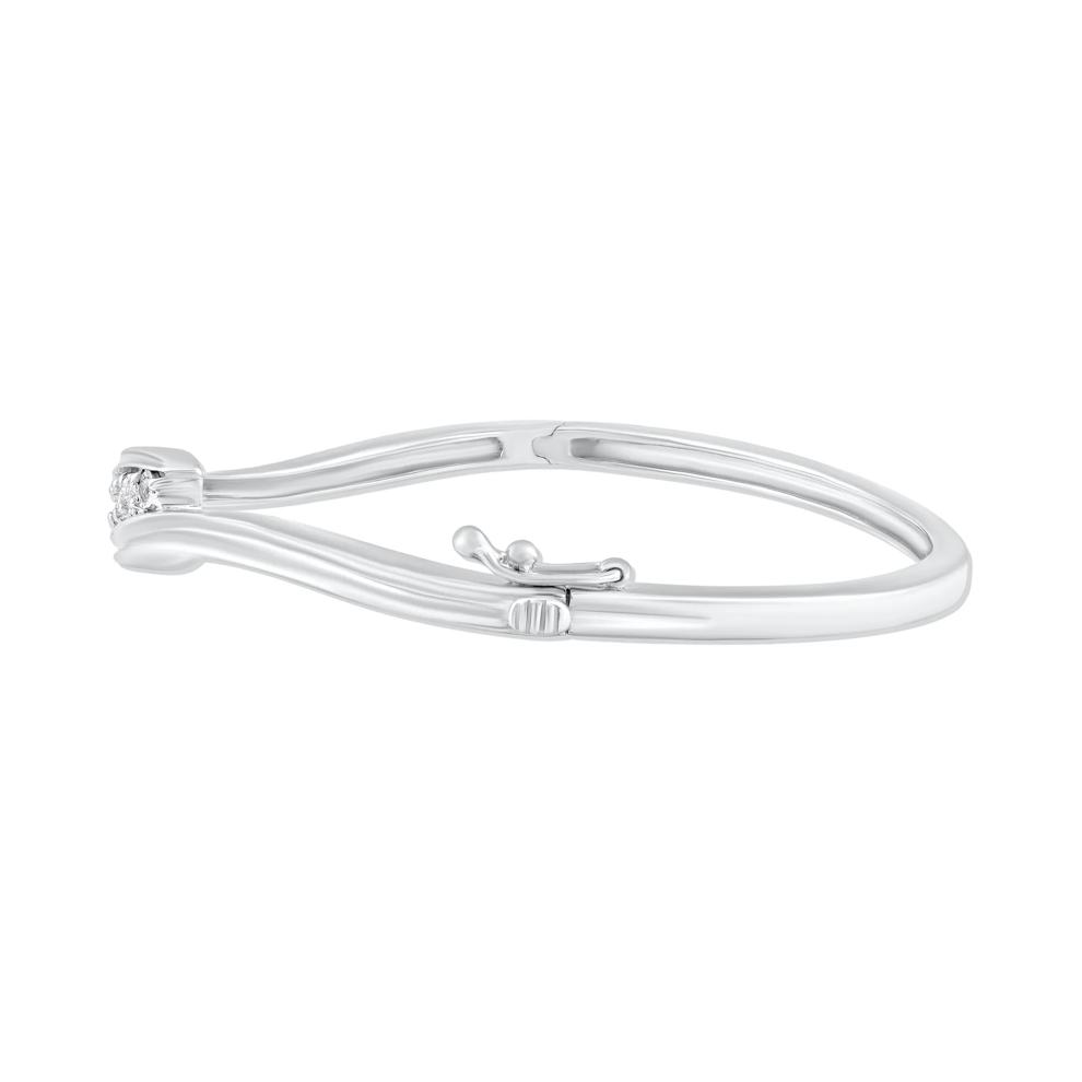 Diamond Bangle Bracelet in Sterling Silver (1/4 ct. tw.) – Image 2 of 2