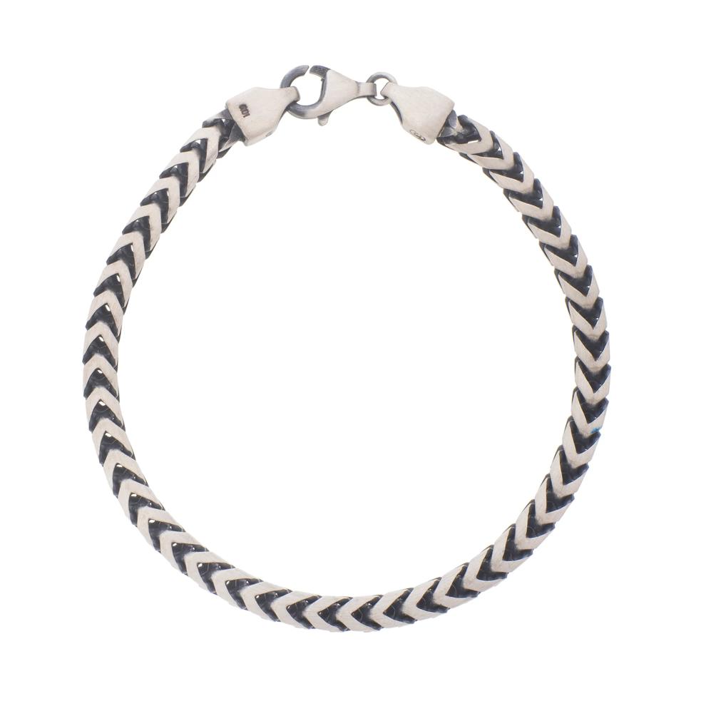 Franco Chain Bracelet in Gunmetal Sterling Silver, 5MM, 8.25" – Image 1 of 2