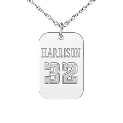 Personalized Sports Dog Tag Necklace