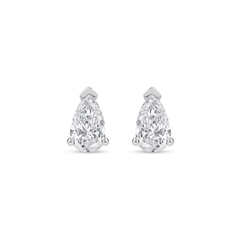 Lab Grown Diamond Pear-Shaped Solitaire Stud Earrings in 14K White Gold &#40;3/4 ct. tw.&#41; – Image 2 of 3