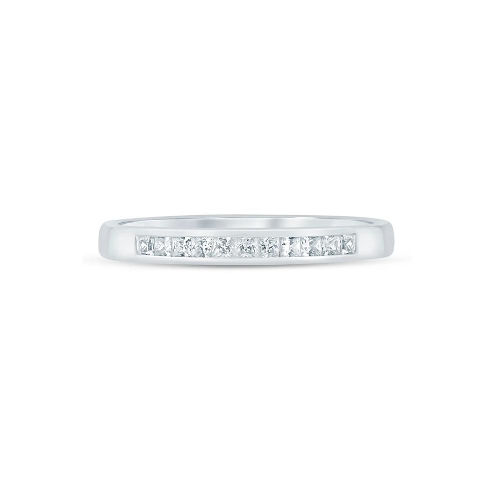 Princess-Cut Diamond Channel-Set Band in 14K White Gold (1/4 ct. tw.) – Image 1 of 3