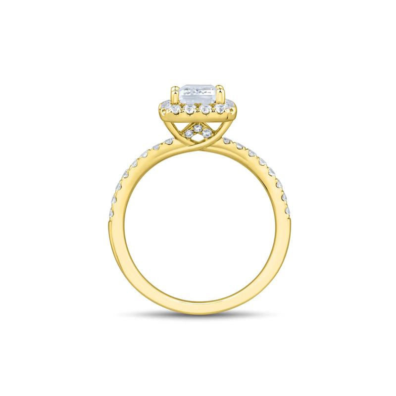 Lab Grown Diamond Emerald-Cut Engagement Ring in 14K Yellow Gold (2 ct. tw.) – Image 2 of 3