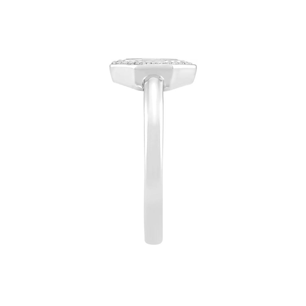 Diamond Open Octagon Ring in Sterling Silver (1/10 ct. tw.) – Image 3 of 3