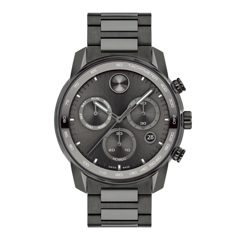Verso Men&rsquo;s Watch in Gunmetal Ion-Plated Stainless Steel, 44MM – Image 1 of 3