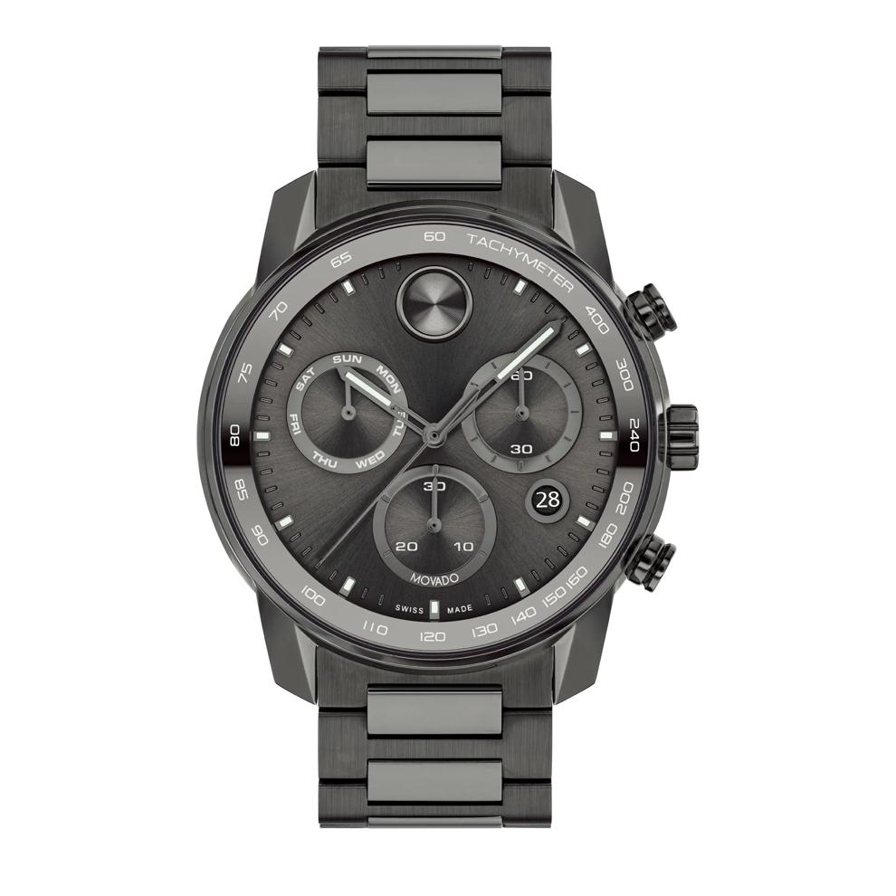 Verso Men&rsquo;s Watch in Gunmetal Ion-Plated Stainless Steel, 44MM – Image 1 of 3