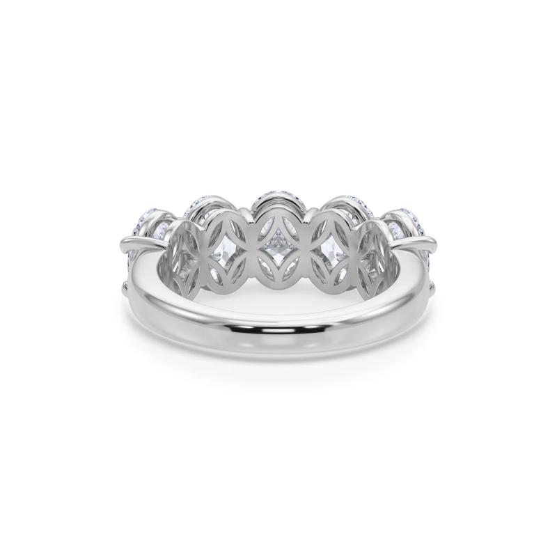 Lab Grown Diamond Oval Five-Stone Band in 14K White Gold &#40;5 ct. tw.&#41; – Image 4 of 5