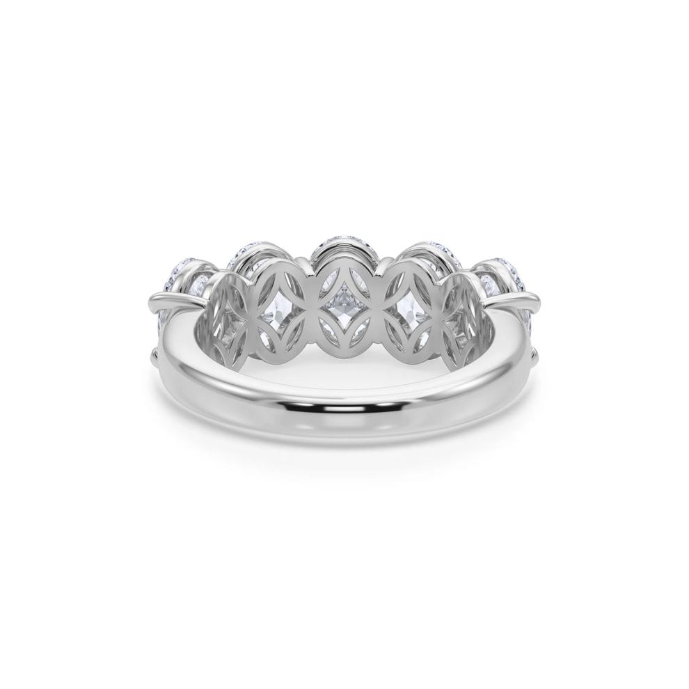 Lab Grown Diamond Oval Five-Stone Band in 14K White Gold (5 ct. tw.) – Image 4 of 5
