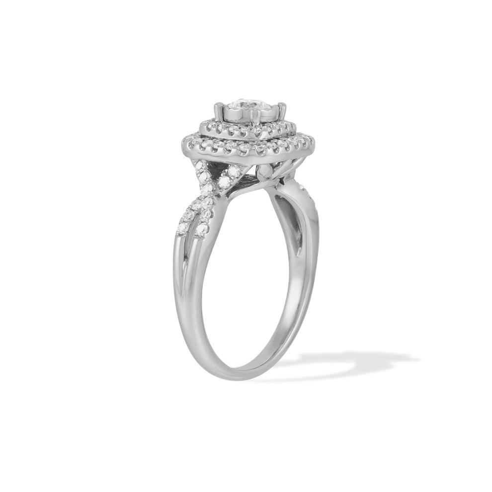 Diamond Round Center Engagement Ring in 10K White Gold (3/4 ct. tw.) – Image 2 of 4