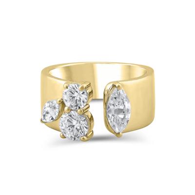 Lab Grown Diamond Marquise and Round Diamonds in 14K Yellow Gold (1 3/4 ct. tw.)