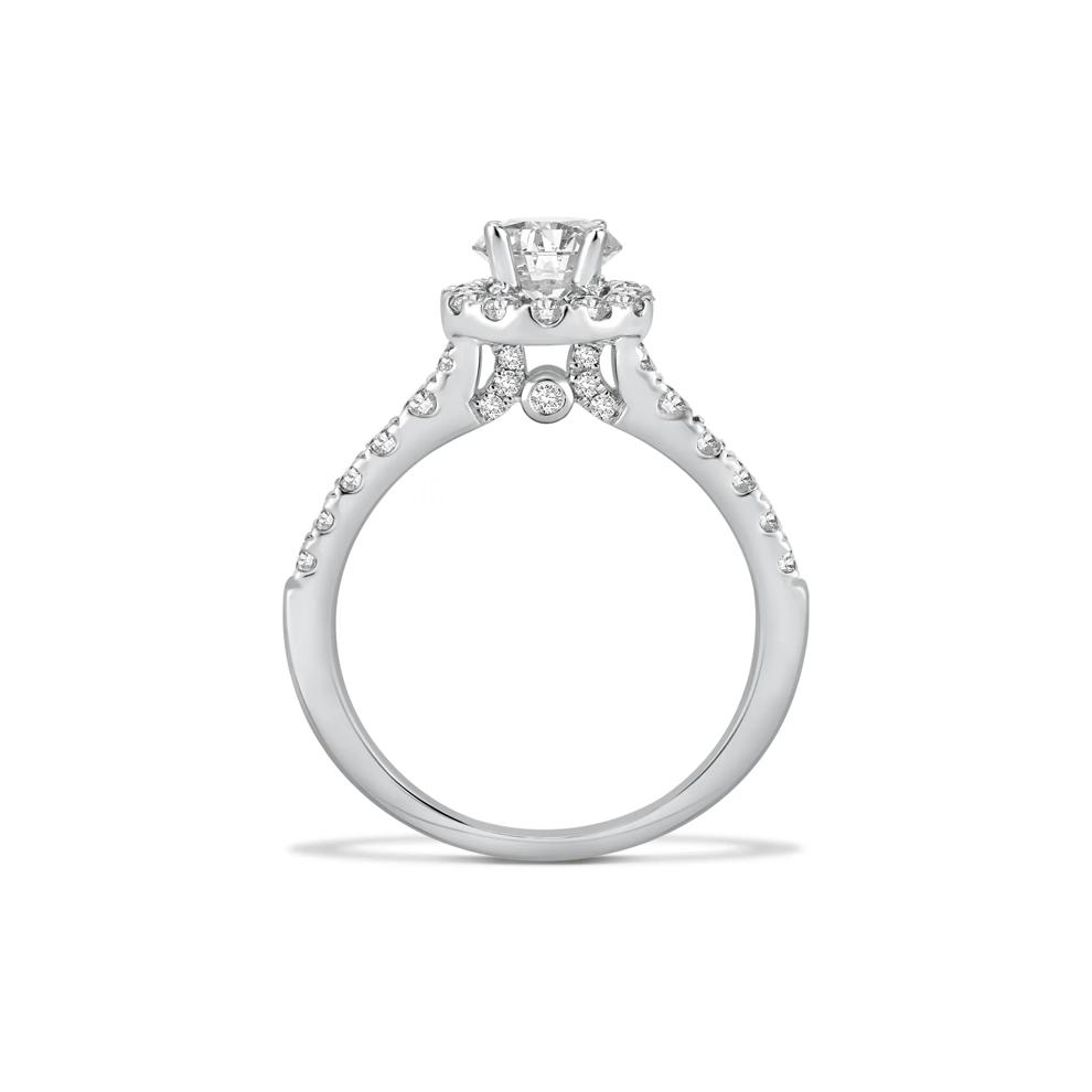 Diamond Round Center Engagement Ring in 14K White Gold (1 1/4 ct. tw.) – Image 2 of 4