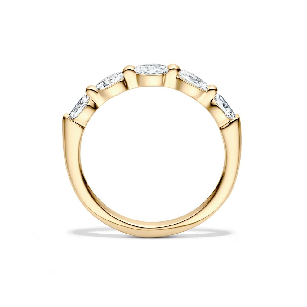 Lab Grown Diamond Marquise Anniversary Band in 14K Yellow Gold (1/2 ct. tw.) – Image 2 of 4