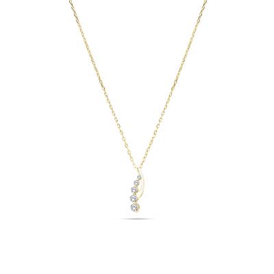 Diamond Pendant Necklace in 10K Yellow Gold (1/4 ct. tw.)