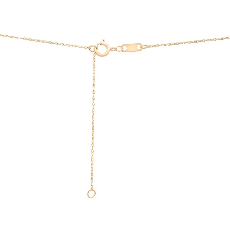 Australian Opal and Diamond Accent Halo Drop Pendant in 10K Yellow Gold – Image 4 of 4