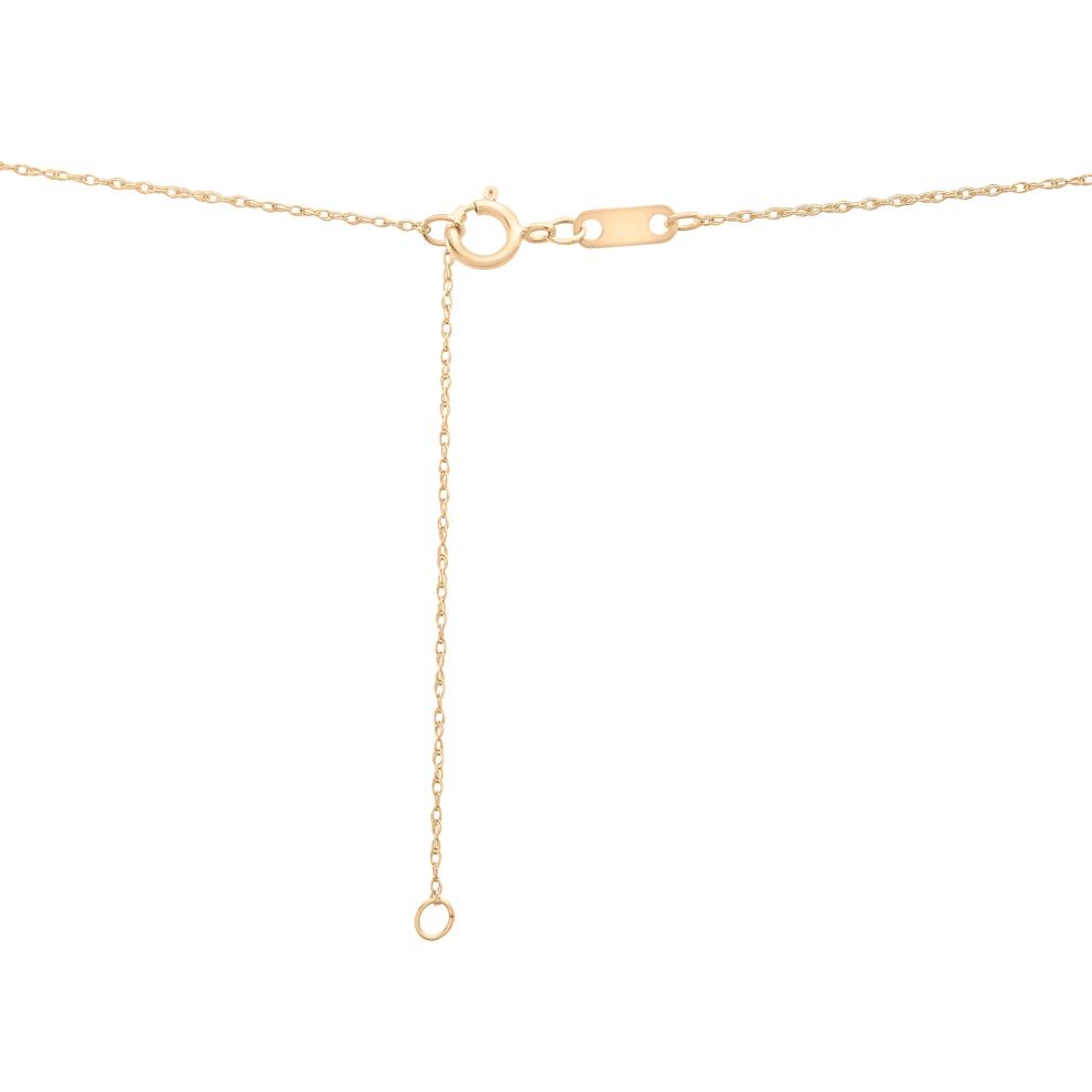 Australian Opal and Diamond Accent Halo Drop Pendant in 10K Yellow Gold – Image 4 of 4