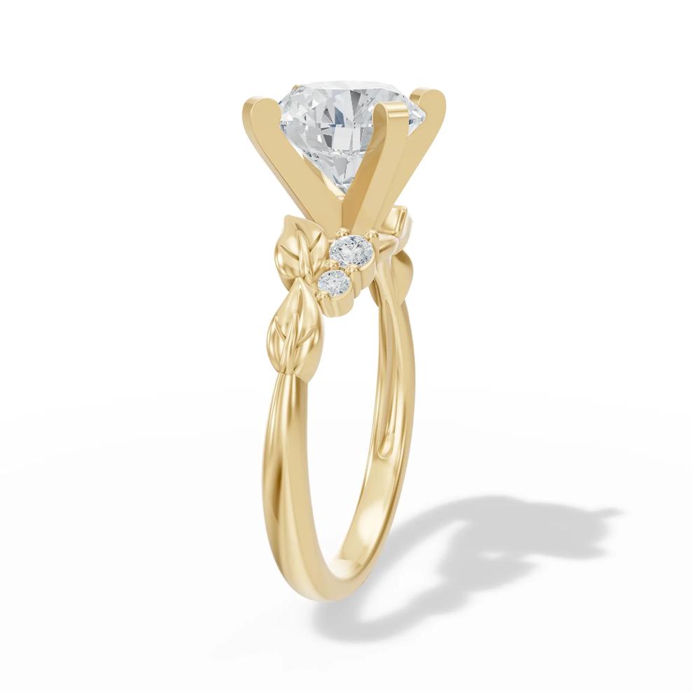 Lab Grown Diamond Semi-Mount Engagement Ring in 14K Yellow Gold (1/10 ct. tw.) (Setting Only) – Image 5 of 6