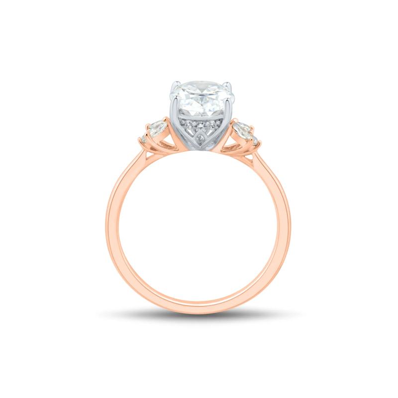 Lab Grown Diamond Engagement Ring in 14K Rose Gold &amp; 14K White Gold &#40;2 1/3 ct. tw.&#41; – Image 2 of 3