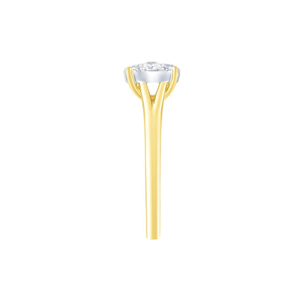 Diamond Round Composite Engagement Ring in 10K Yellow Gold (1/2 ct. tw.) – Image 3 of 3