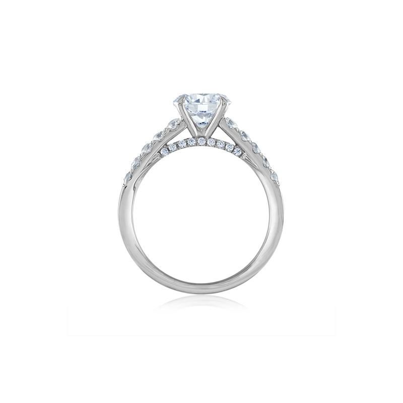 1 ct. tw. Lab Grown Diamond Semi-Mount Engagement Ring in 14K White Gold &#40;Setting Only&#41; – Image 2 of 6