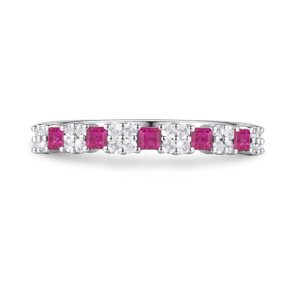 Ruby &amp; Diamond Ring in 10K White Gold (1/4 ct. tw.) – Image 1 of 4