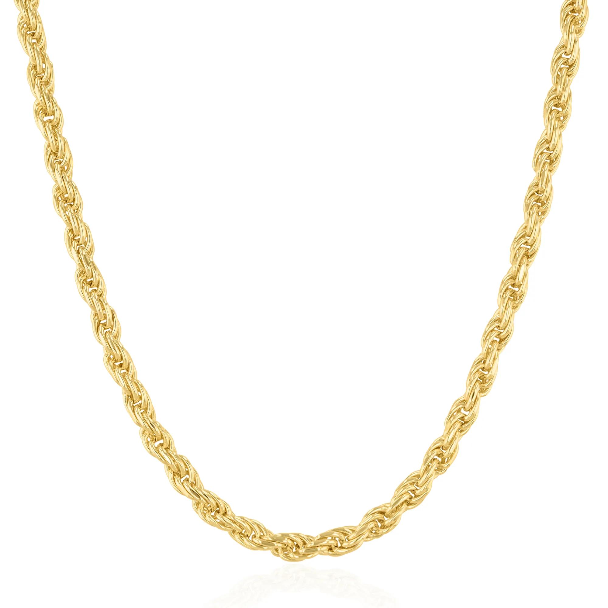 Wilkes & Forge Men's Rope Chain in Vermeil, 3.5MM, 20