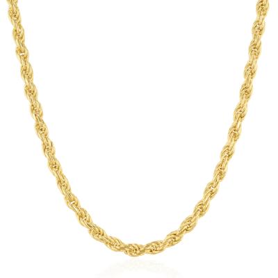 Men's Rope Chain in Vermeil, 3.5MM, 20"