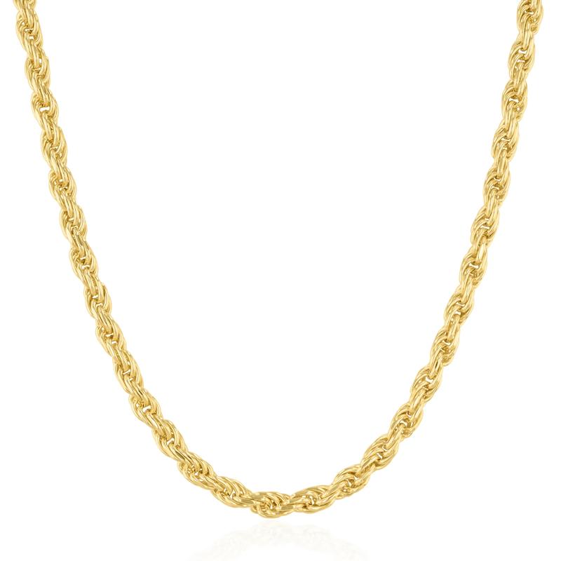 Men&#39;s Rope Chain in Vermeil, 3.5MM, 20&quot; – Image 1 of 6