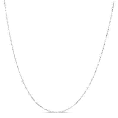 Textured Round Wheat Chain Necklace in 10K White Gold, 18"