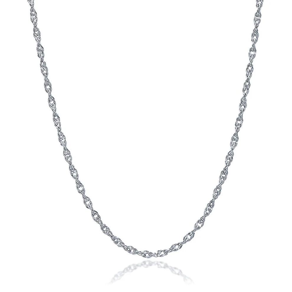 Singapore Chain in Sterling Silver, 20" – Image 1 of 2