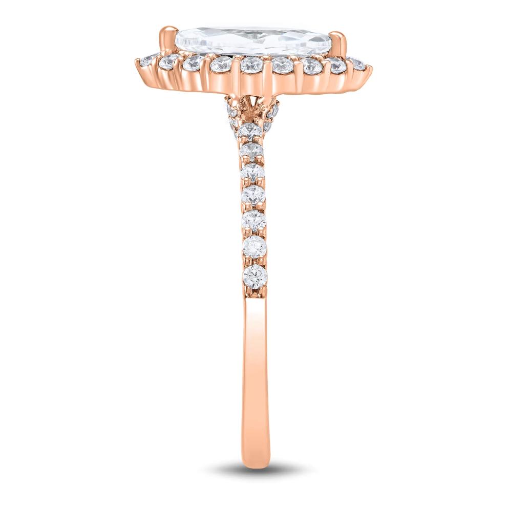 Lab Grown Diamond Marquise Halo Engagement Ring in 14K Rose Gold (1 3/4 ct. tw.) – Image 3 of 3