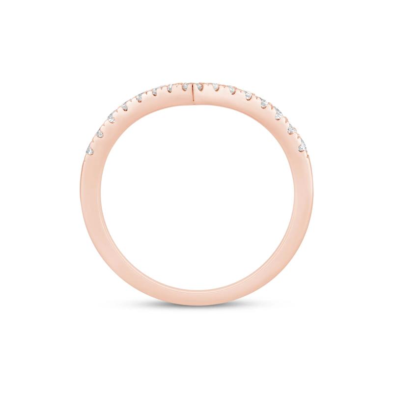 Lab Grown Diamond Chevron Contour Band in 14K Rose Gold &#40;1/3 ct. tw.&#41;  – Image 2 of 3